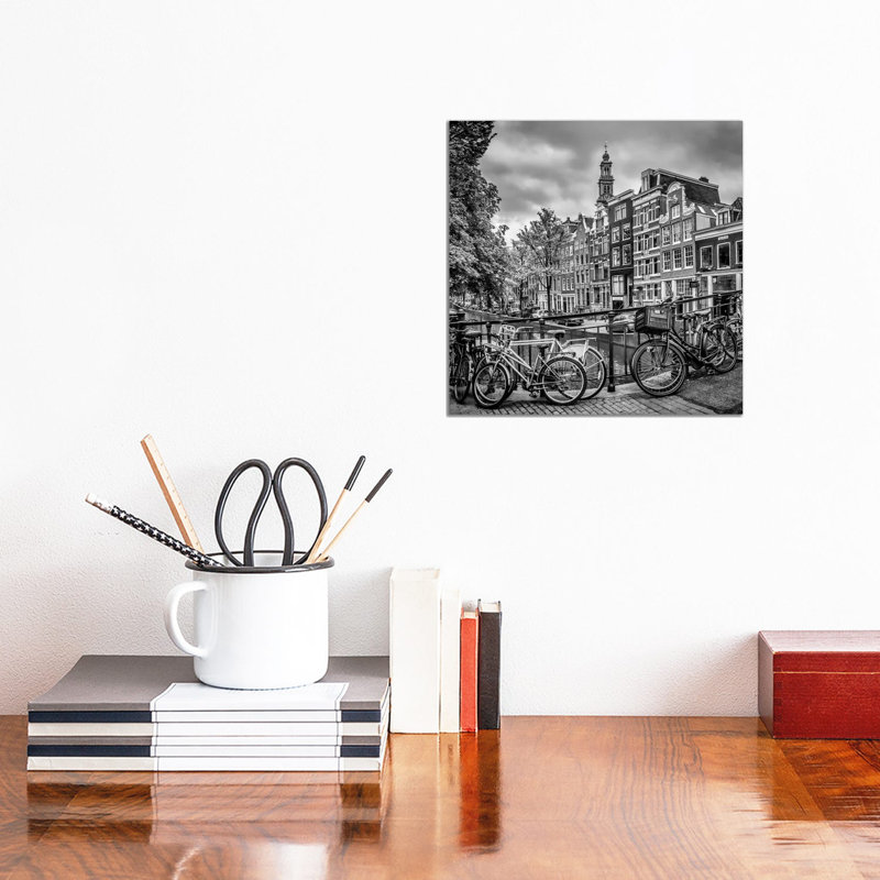 Amsterdam Flower Canal by Melanie Viola - Wrapped Canvas Print, 30.48 cm H x 30.48 cm W