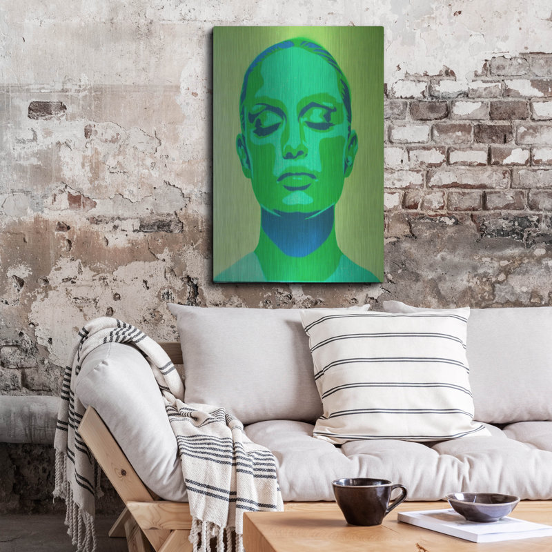 «Skin Deep Green» par Abstract Graffiti, art mural, H 36 po x l 24 po