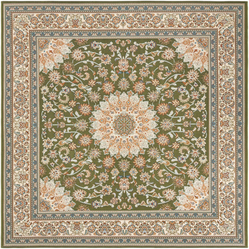 Tapis vert traditionnel Tollefson, Carré 7 pi 10 po