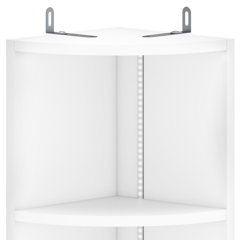 180.1 cm H x 29.7 cm W Corner Bookcase