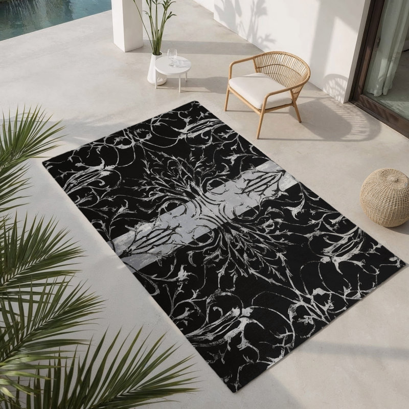 Starlit Velvet Indoor And Outdoor Area Rug, Rectangle 3' x 5'