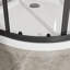 Cabine de douche d'angle, porte de douche, porte de douche quart de tour coulissante double en verre trempé de 1/4 po (6 mm)