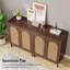 Buffet 59 "en bois brun foncé (ensemble de 2)