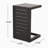 CAPE CORAL ALU C-SHAPED TABLE BLACK