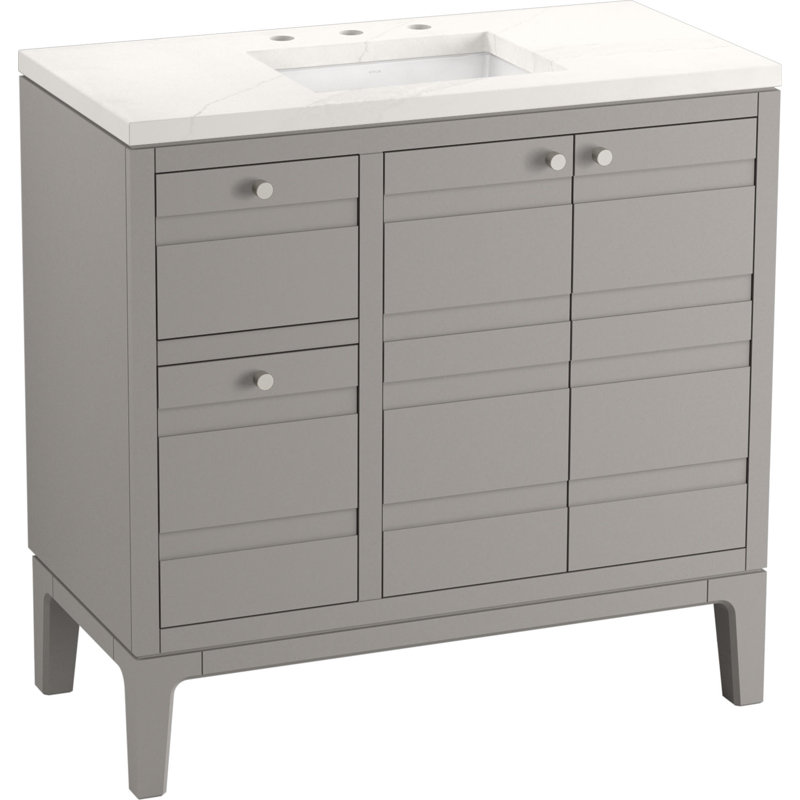 Ensemble de meuble-lavabo 36 po Helst, Mohair gris