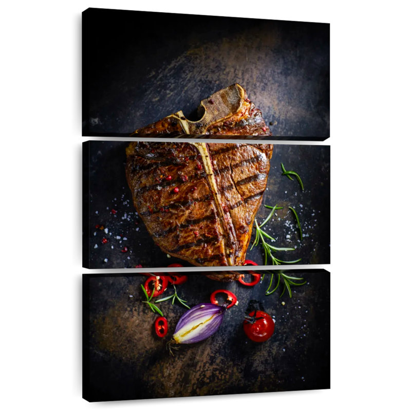 T-Bone grillé, H 45 po x l 28 po