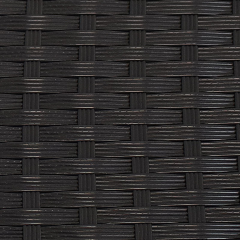 Black Resin Wicker 75-Gallon Deck Storage Box with Acacia Handles