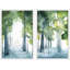 «Through the Haze Diptych» par Christine Lindstrom - Ensemble de 2 reproductions encadrées sur papier-1050600570-1042445067