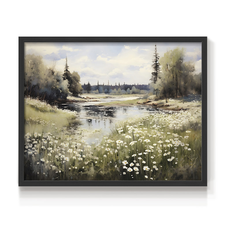 Paysages rétro-DCCCLI-impression encadrée - réaménageable, H 11 po x l 14 po, Noir