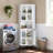 White 73 Corner Metal Storage Cabinet