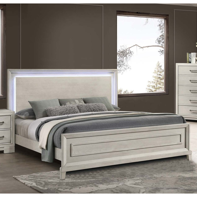 Lit plateforme Tamera avec lumières DEL intégrées, Grand