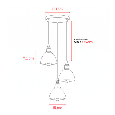 Appleby 3 - Light Cluster Pendant