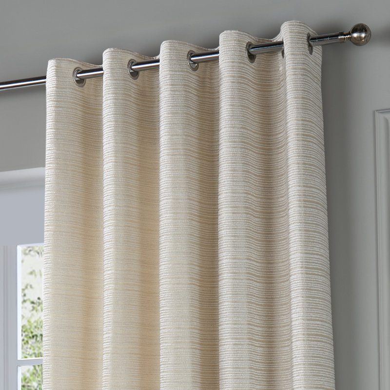 Jupiter Room Darkening Curtain Panel Pair, White, 168cm Width x 229cm Drop