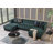 Ariana Velvet Double Chaise Sectional-351797007