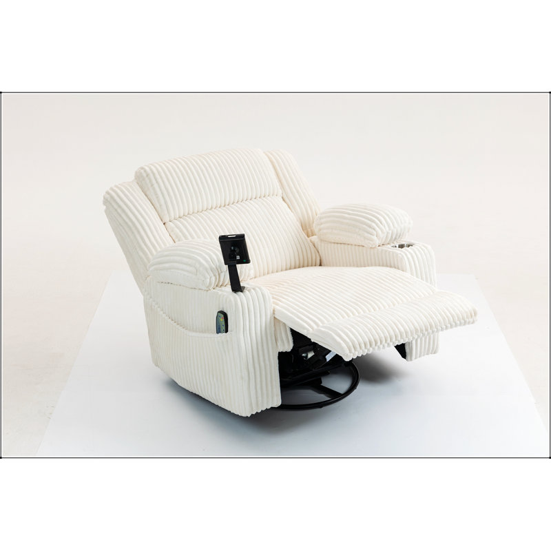 Fauteuil inclinable électrique à bascule avec massage, chaleur, USB et charge de type C, position infinie pour un confort ultime