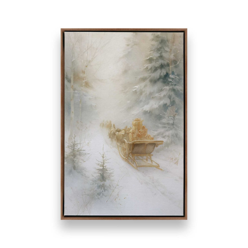 Cadeaux de l'hiver, reproduction d'art sur toile, Noyer, H 18,75 po x l 12,75 po