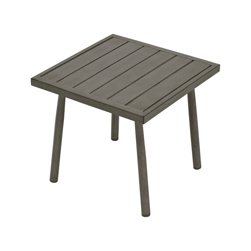 Mariene Rectangular Outdoor Side Table , 18 " W 20 " D, Brown