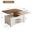 Farmhouse Lift Top Coffee Table With Sliding Barn Door, Storage Coffee Table With Hidden Storage Compartment