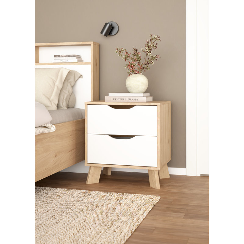 Leota 2 Drawer Nightstand
