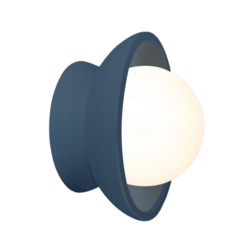 Baleskie Ceramic Flush Mounted Sconce, Midnight Sky