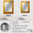 Ancient Opulence Retro Gold Abstract - Abstract Painting Unique Wall Mirror, Modern Mirror, Printed Metal Art-1225473146