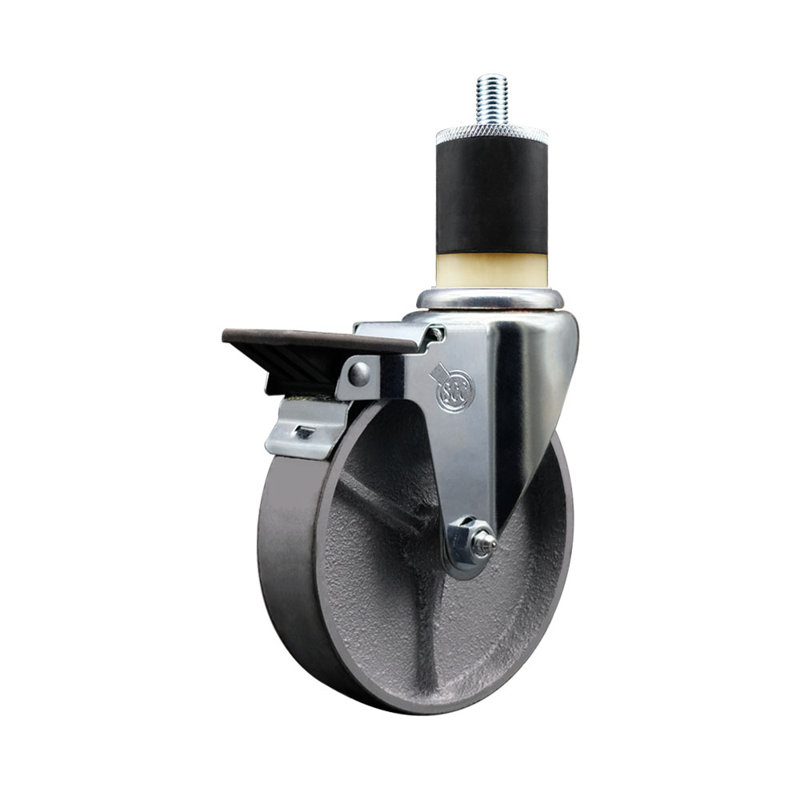 Roulettes pivotantes semi-pivotantes 1-7 / 8 pouces avec frein SCC