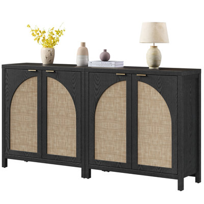 Boho - Rattan Sideboard With Adjustable Shelves