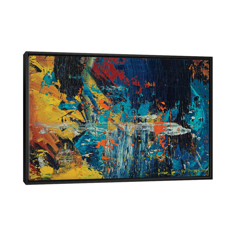 « course voiture », reproduction sur toile, H 18 po x l 26 po x P 1,5 po, Toile avec cadre noir, Pas de tapis