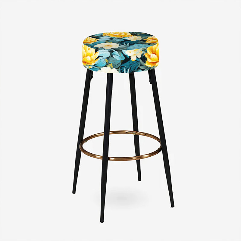 Pineapple Serenity - motif tropical - ensemble de 2 tabourets de bar tropicaux