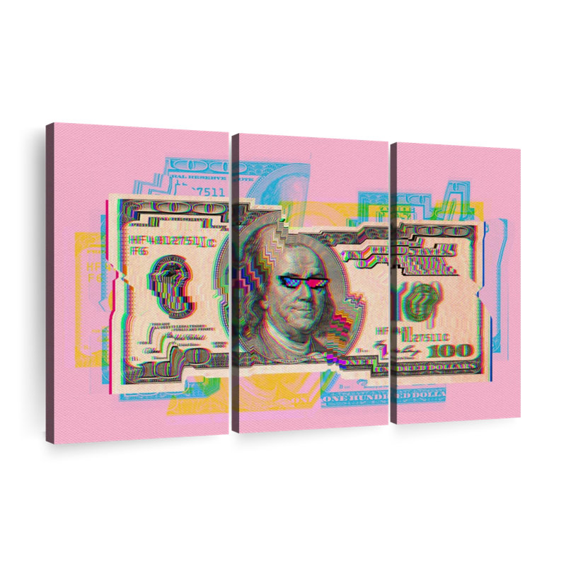 "Pop culture" sur toile, H 48 po x l 74 po
