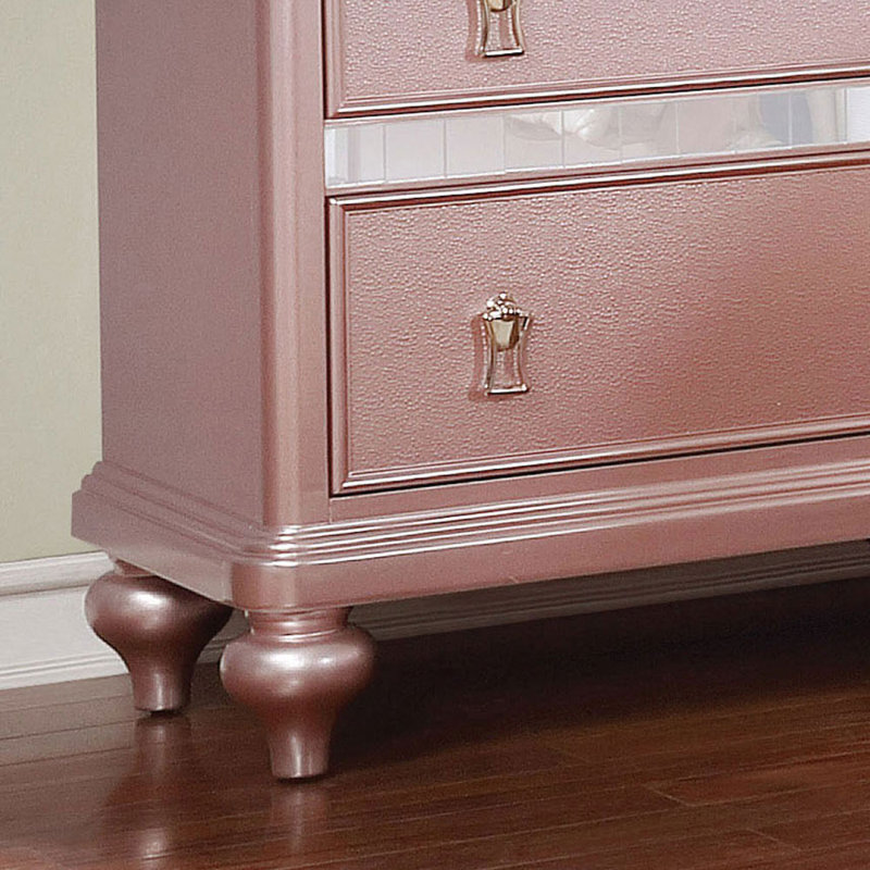 Table de chevet 2 tiroirs hoskinson, Rose