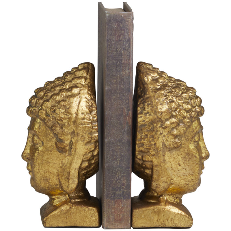 Ensemble de serre-livres décoratifs en métal, Or