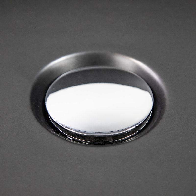 Regatta Poured Circular Vessel Bathroom Sink, Matte Black