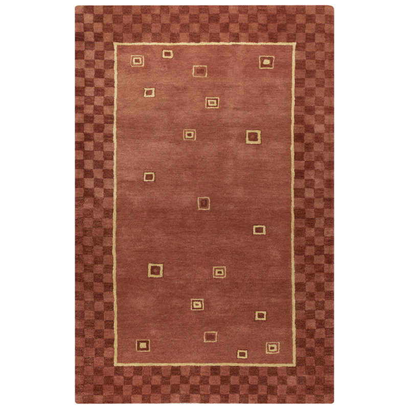 Wool Geometric Indoor Rug, Rectangle 7'9" x 9'9"