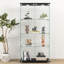 Vitrine moderne en verre avec lumières DEL, armoire antique à assemblage rapide, bibliothèque en verre trempé-113183134