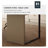 Burlywood + Beige + Black Rectangular Manufactured Wood + Carbon Steel with 3 drawers desk-2035839076