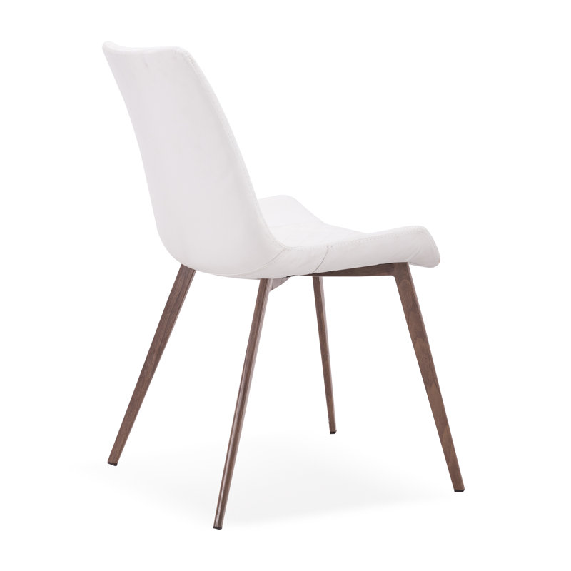 Albieri 18.5'' H Upholstered Side Chair, White/Brown