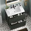 Meuble-lavabo de salle de bain avec lavabo en céramique et 2 tiroirs-1082595312