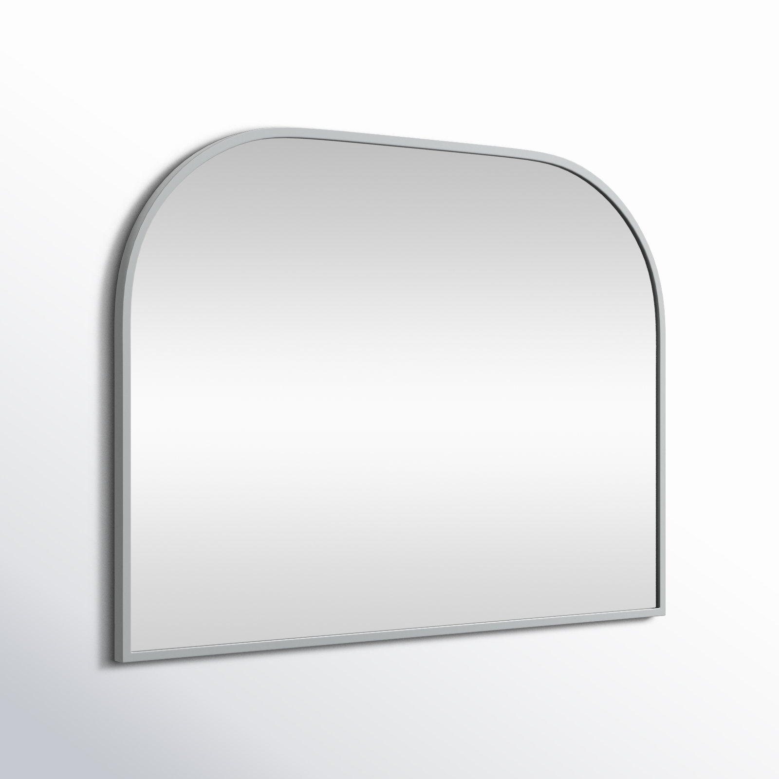 Sabine Metal Wide Arch Wall Mirror, Silver, 30" x 40"