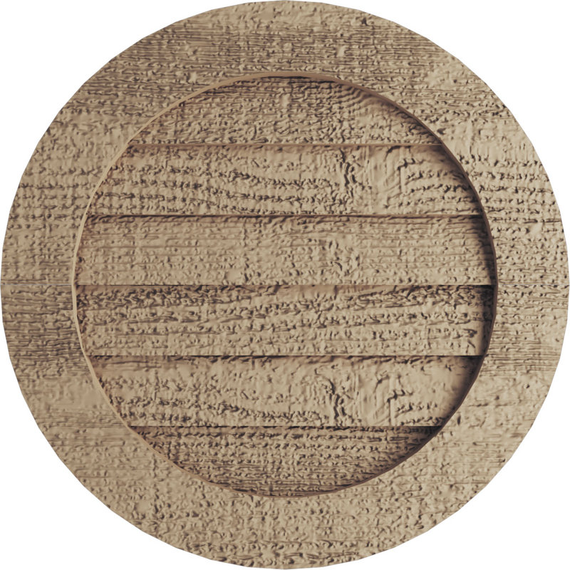 Évent rond en similibois Timberthane, H 1 po x l 12 po x L 12 po, Scié brut