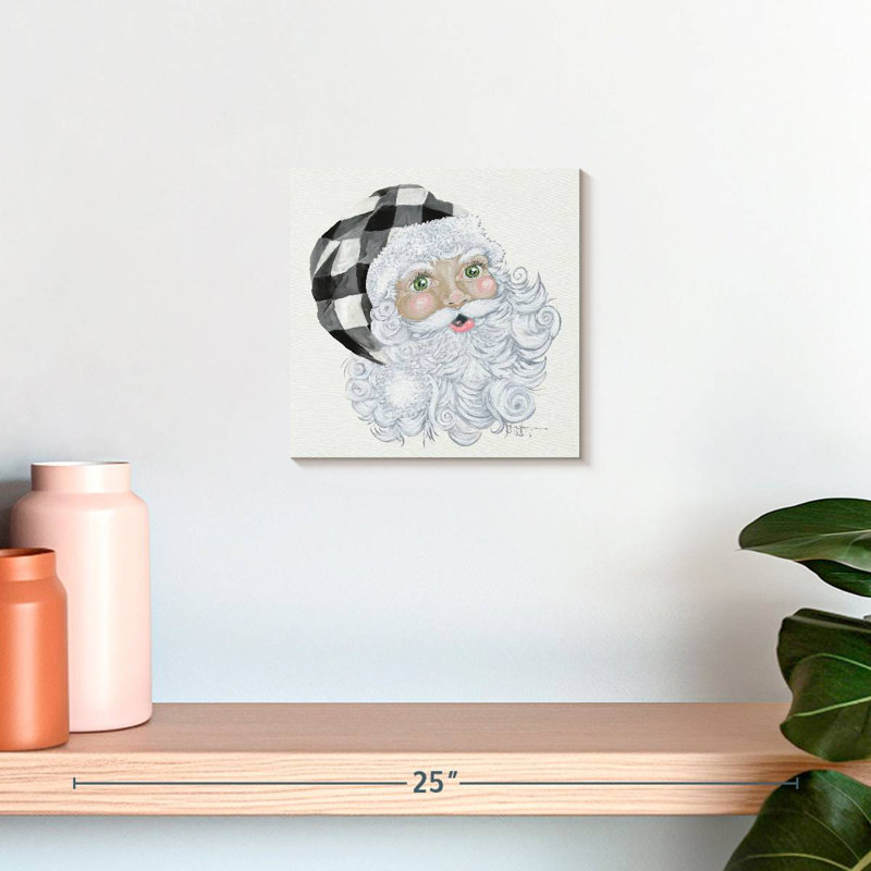 Père Noël Lelend avec carreaux Buffalo, H 10 po x l 10 po