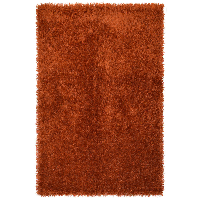 Kota Solid Colour Hand Woven Shag Area Rug, Rectangle 70 x 140cm