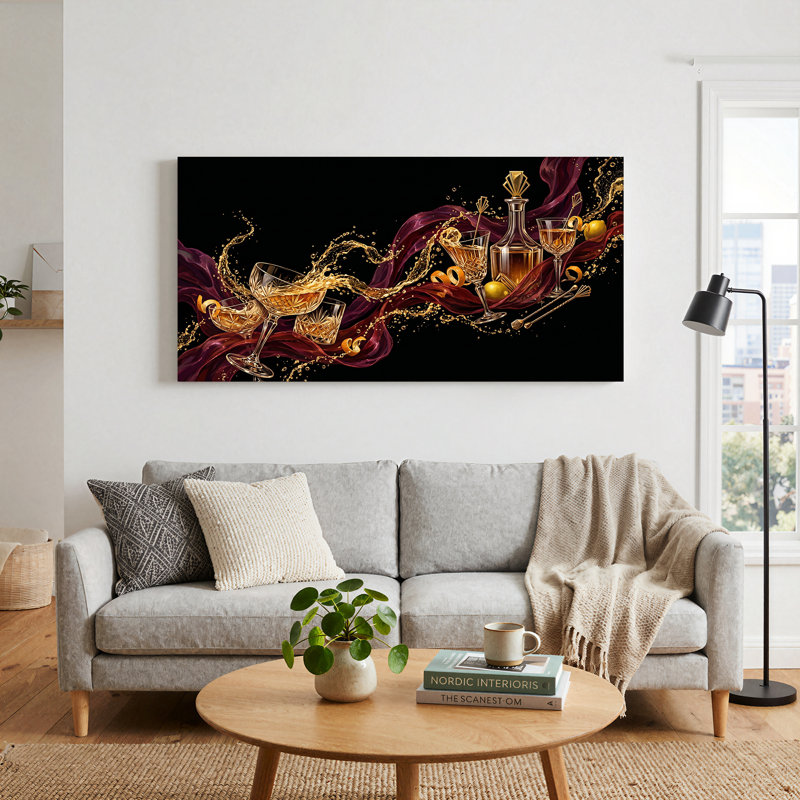 «Cocktail Glasses», 32“W x 16”H