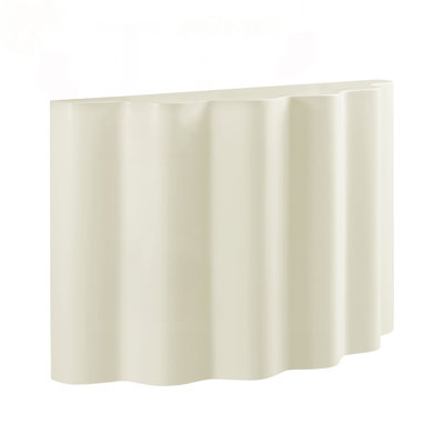 Modern Wavy Fiberglass Console Table, No Assembly