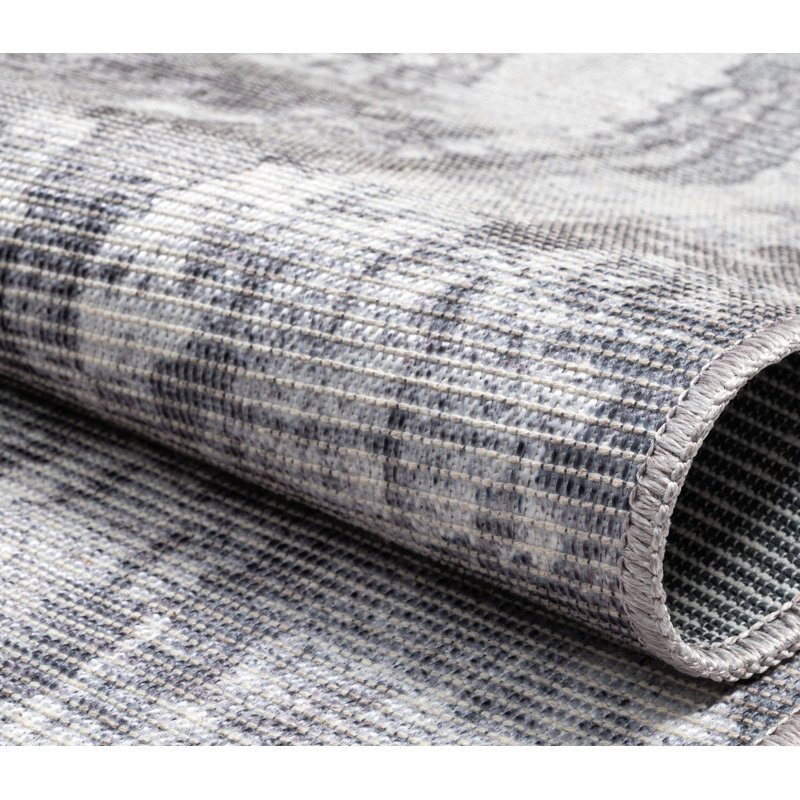 Washable Savana grey Rug, Rectangular 120 x 180cm