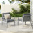 [Set Of 2] Aluminum Lounge Chair With Sleek Rope Accents And Comfortable Cushions, Perfect For Modern Outdoor And Indoor Spaces-563814689