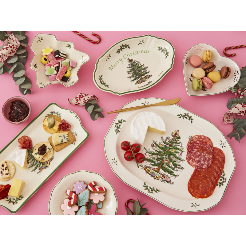 Spode, Christmas Tree - Scultpted Oval Platter