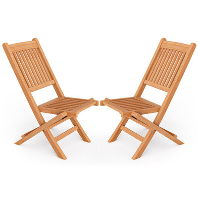 Chaise de terrasse pliante en teck Neimar