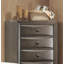 Commode de style transitionnel 1pc Poignées ovales à 5 tiroirs-170915345