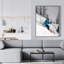 «Man Skiing in Mountain», toile encadrée, décor de chambre à coucher